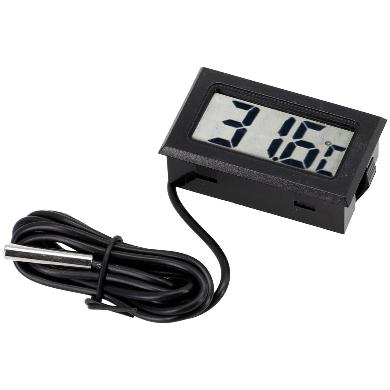 LCD Thermometer Temperature Meter Gauge with Waterproof Sensor Probe Monitor and Control Temperatures with Confidence чорний
LCD Thermometer Temperature Meter Gauge with Waterproof Sensor Probe Monitor and Control Temperatures with Confidence чорний