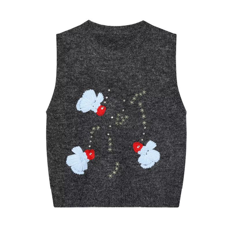 2026 Spring Fashion: European & American Style Versatile Embroidered Knit Vest L сірий колір
2026 Spring Fashion: European & American Style Versatile Embroidered Knit Vest L сірий колір