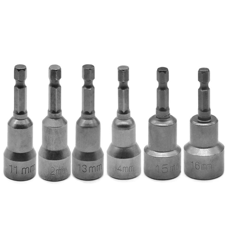 6Pc Hex Socket Sleeve Nozzles Nut Driver Set Power Nuts Driver Socket Screwdriver Bit Magnetic Drill Bit For Woodworking
6Pc Hex Socket Sleeve Nozzles Nut Driver Set Power Nuts Driver Socket Screwdriver Bit Magnetic Drill Bit For Woodworking