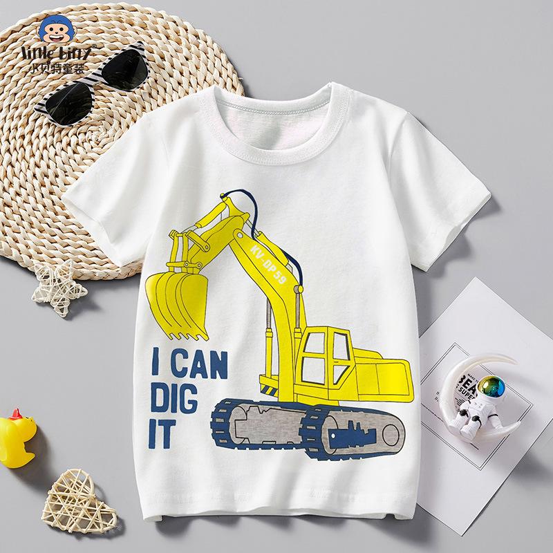 Summer Boys Short Sleeve T-Shirt White Round Neck Top Tide Digger Pattern Half Sleeve 90cm(3Y) білий
Summer Boys Short Sleeve T-Shirt White Round Neck Top Tide Digger Pattern Half Sleeve 90cm(3Y) білий