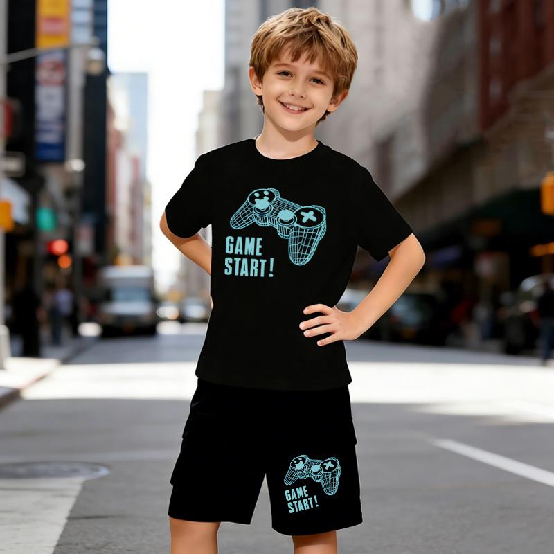 Boys 2 Piece Game Startup Pattern Print Outfit, Short Sleeve T-Shirt and Shorts Set for Kids Age 5-14,Black and White Sporty Casual Summer Clothes 5-6 Years чёрный
Boys 2 Piece Game Startup Pattern Print Outfit, Short Sleeve T-Shirt and Shorts Set for Kids Age 5-14,Black and White Sporty Casual Summer Clothes 5-6 Years чёрный