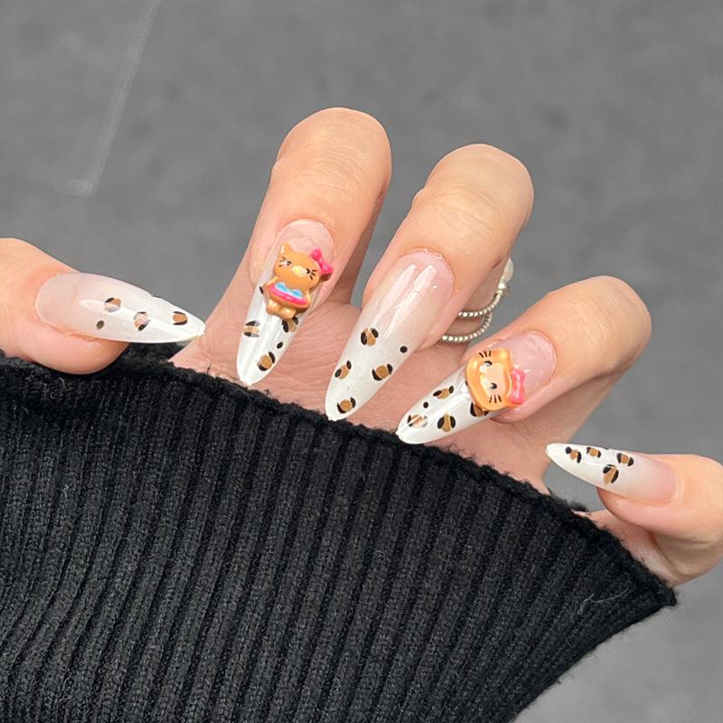 Leopard Print Kitty Nail Art: Autumn High-End Cartoon Fake Nails Handmade Nails XS #10/bag
Leopard Print Kitty Nail Art: Autumn High-End Cartoon Fake Nails Handmade Nails XS #10/bag