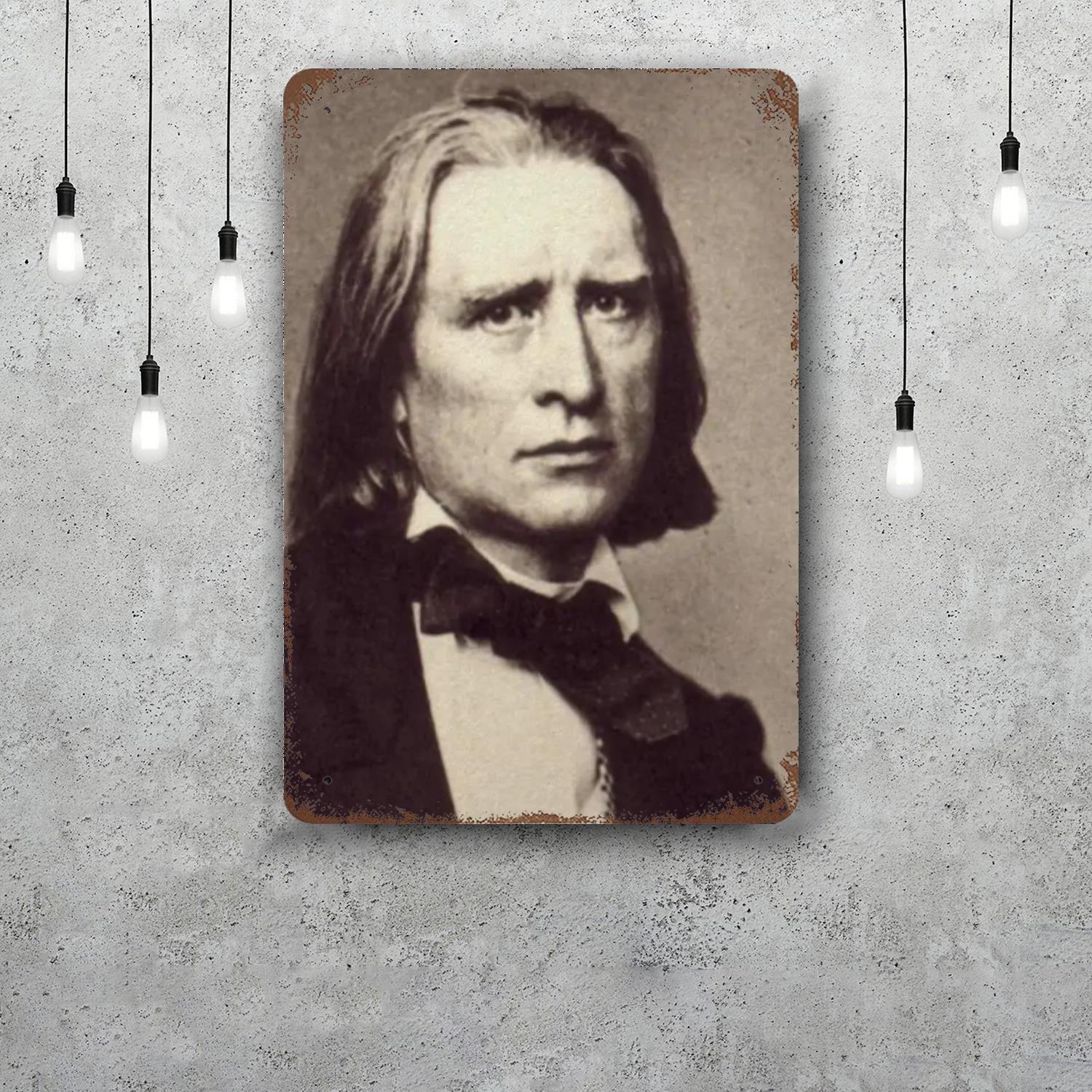 Franz Liszt composer Metal Signs wall decor Vintage Tin Signs Captain Metal Poster Decor for Bar Pub Club Wall Decoration 20x30cm(7.8x11.8inch)
Franz Liszt composer Metal Signs wall decor Vintage Tin Signs Captain Metal Poster Decor for Bar Pub Club Wall Decoration 20x30cm(7.8x11.8inch)