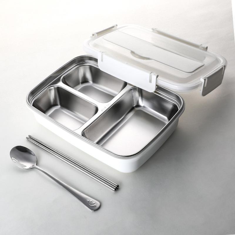 304 Stainless Steel Compartment Lunch Box, Portable Bento Box with Utensils for Students & Office Workers білий
304 Stainless Steel Compartment Lunch Box, Portable Bento Box with Utensils for Students & Office Workers білий