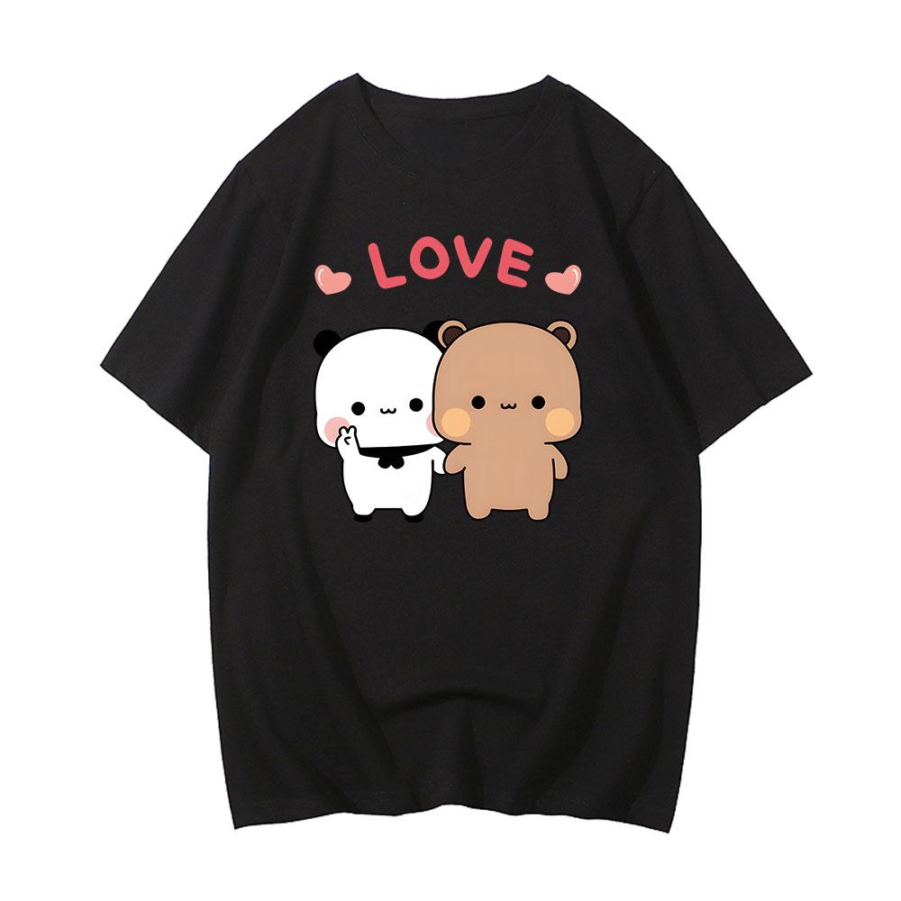 Kawaii Bear Panda Bubu и Dudu Футболки «Держись за руки с любовью» Футболка из 100% хлопка Футболки с короткими рукавами для девочек с принтом О-образным вырезом Симпатичные футболки Повседневные XS чёрный
Kawaii Bear Panda Bubu и Dudu Футболки «Держись за руки с любовью» Футболка из 100% хлопка Футболки с короткими рукавами для девочек с принтом О-образным вырезом Симпатичные футболки Повседневные XS чёрный