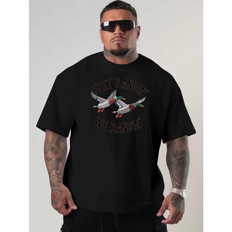 European Size FEET HANGIN WE BANGIN Men s Oversized T-Shirt with Duck & Slogan Print - White Loose Fit Casual Streetwear, Big & Tall Summer Gym 4XL чорний
European Size FEET HANGIN WE BANGIN Men s Oversized T-Shirt with Duck & Slogan Print - White Loose Fit Casual Streetwear, Big & Tall Summer Gym 4XL чорний