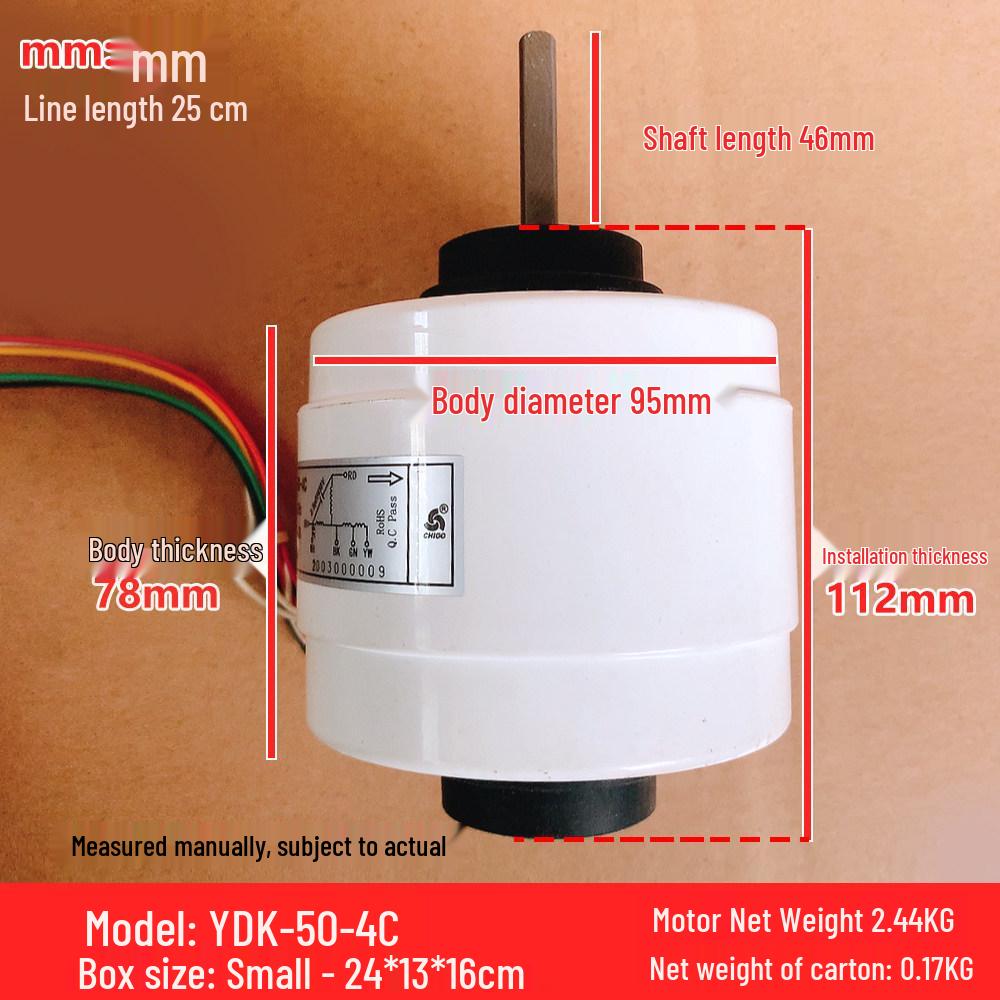 50W Multi-Speed Indoor Fan Motor YDK-50-4C, 60Hz for Overseas, Compatible with Chigo Air Conditioner
50W Multi-Speed Indoor Fan Motor YDK-50-4C, 60Hz for Overseas, Compatible with Chigo Air Conditioner