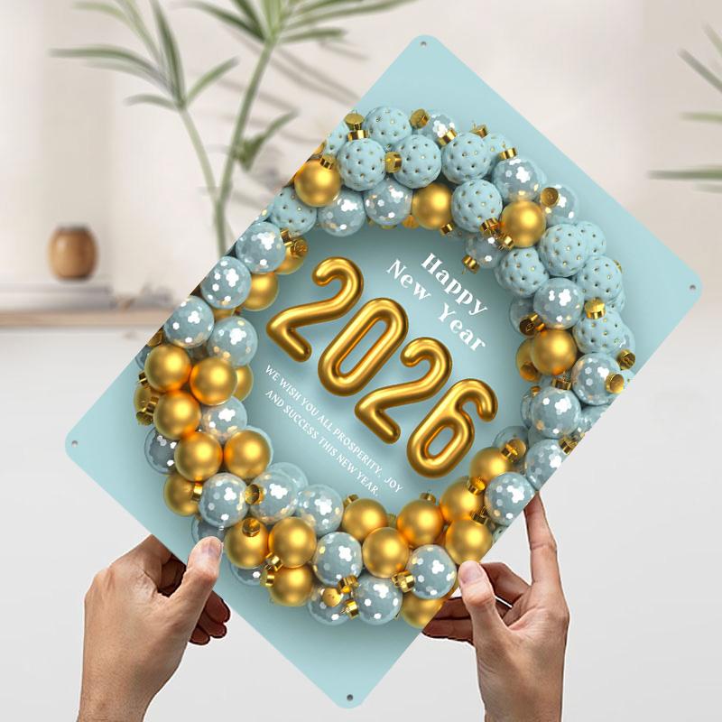 Happy New Year 2026 Ornament Wreath Poster Customized Wall Art Vintage Metal Signs Retro Tin Plaque for Man Cave Bathroom Decor 7.9x11.8In(20x30cm)
Happy New Year 2026 Ornament Wreath Poster Customized Wall Art Vintage Metal Signs Retro Tin Plaque for Man Cave Bathroom Decor 7.9x11.8In(20x30cm)