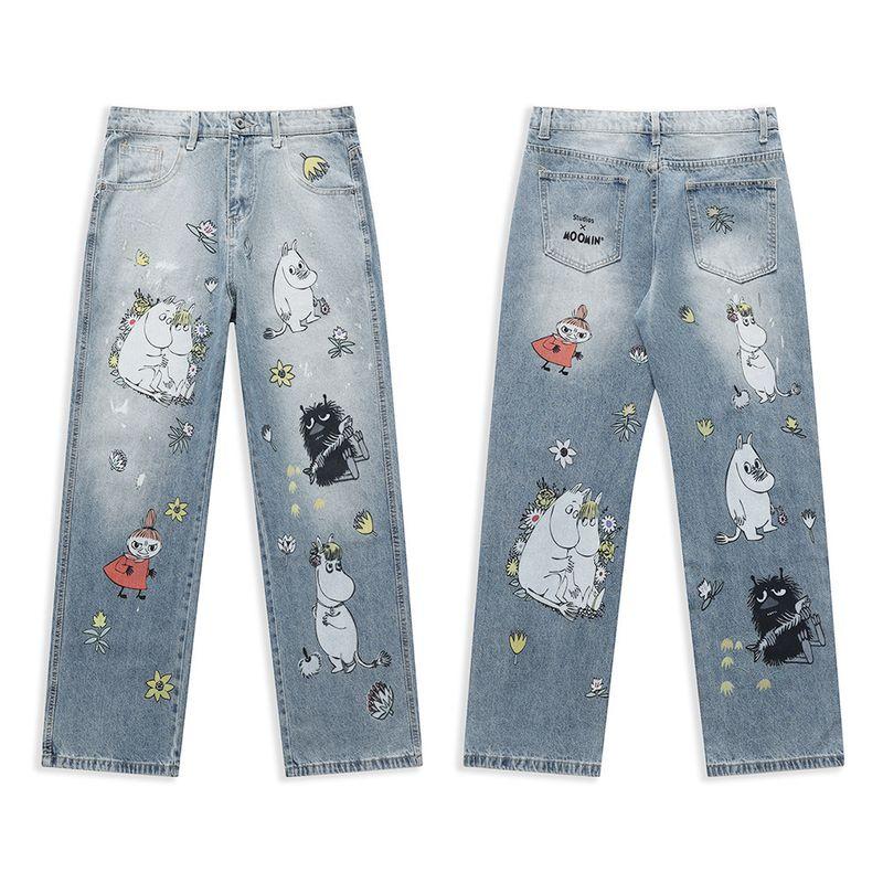 Wassup Niche Design Cartoon Print Straight-Leg Jeans for Men and Women 2025 New Versatile Wide-Leg Loose Pants Blue 3XL(Recommendation 90-100kg)
Wassup Niche Design Cartoon Print Straight-Leg Jeans for Men and Women 2025 New Versatile Wide-Leg Loose Pants Blue 3XL(Recommendation 90-100kg)