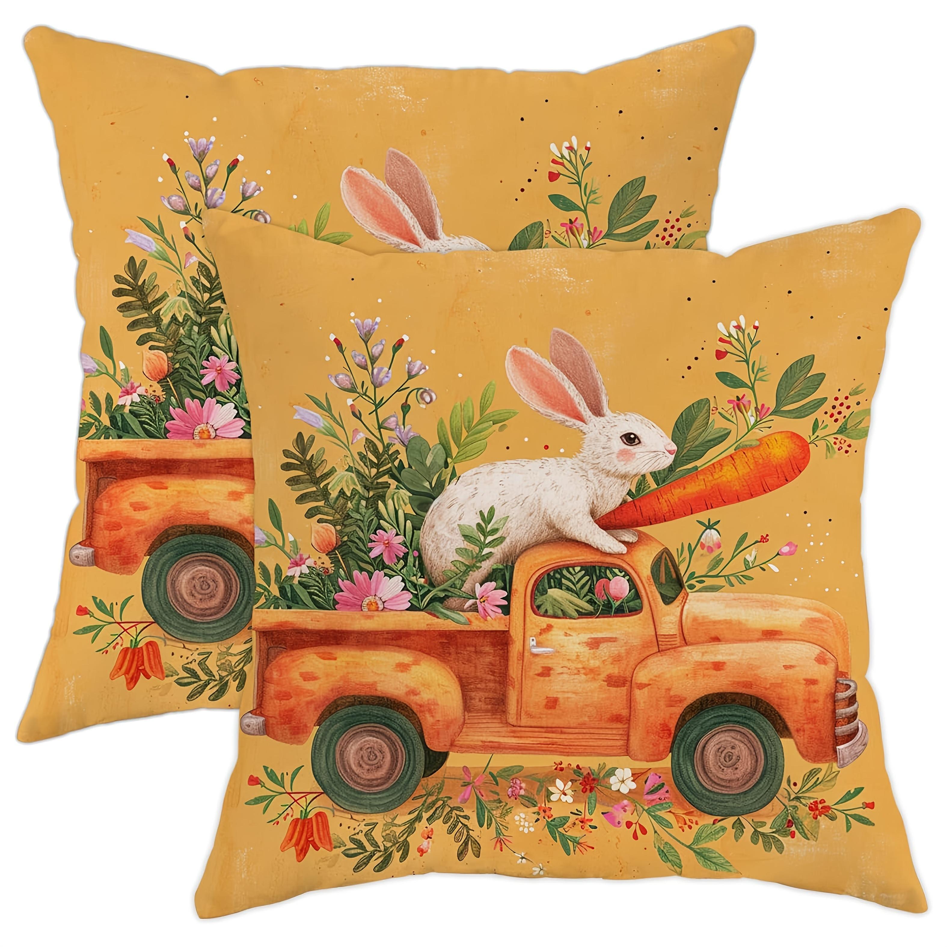 2 Pack Easter Bunny Truck Pillowcases, Geometric Pattern, Soft Polyester 40x40cm/16x16inch
2 Pack Easter Bunny Truck Pillowcases, Geometric Pattern, Soft Polyester 40x40cm/16x16inch