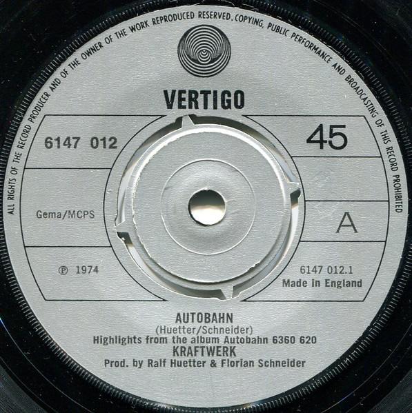 7inch Record KRAFTWERK - Autobahn 6147012 Vertigo 1974 UK Dance & Electronica Used
7inch Record KRAFTWERK - Autobahn 6147012 Vertigo 1974 UK Dance & Electronica Used
