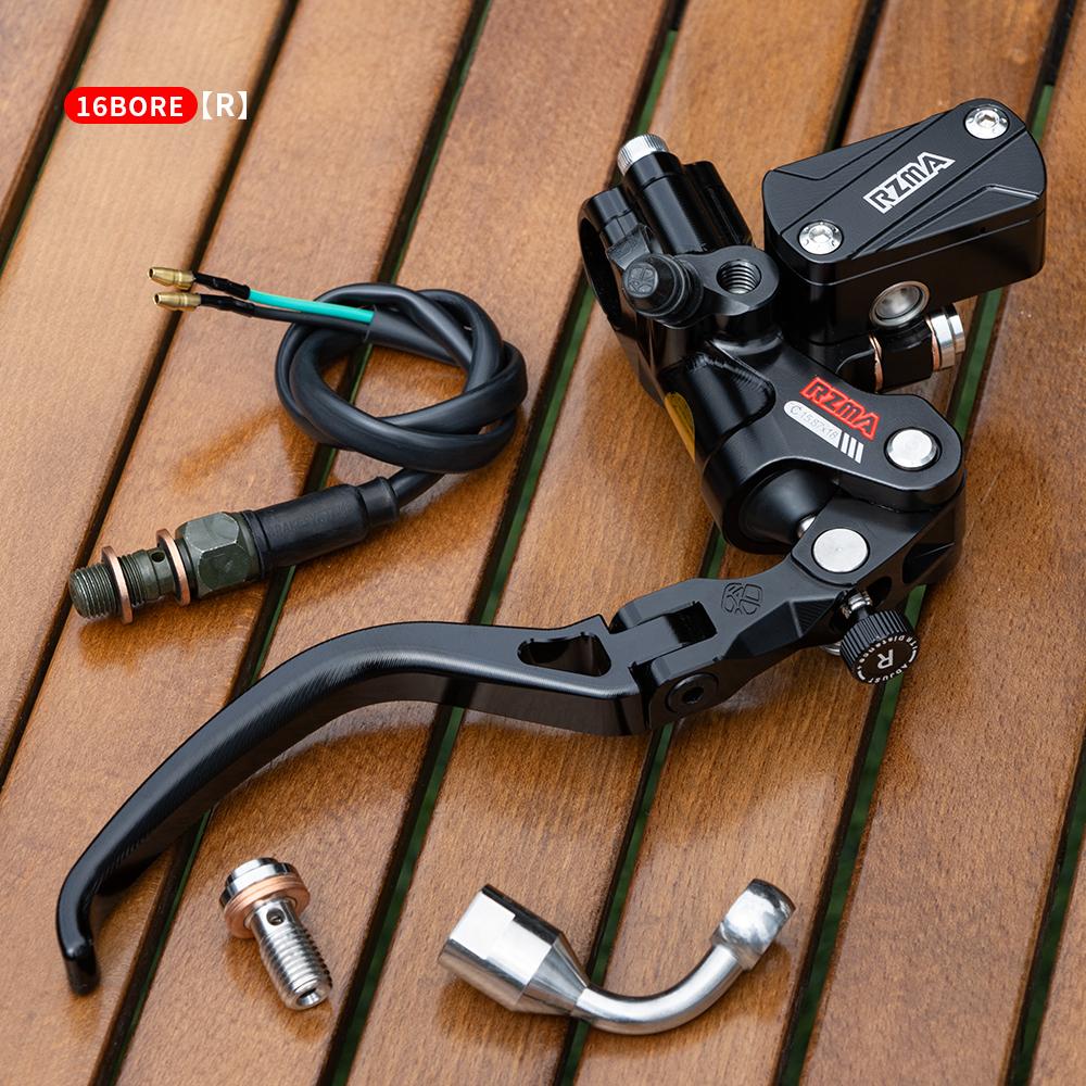 RZMA motorcycle modification brake pump adjustable folding handle T22 direct push brake pump Right Black
RZMA motorcycle modification brake pump adjustable folding handle T22 direct push brake pump Right Black