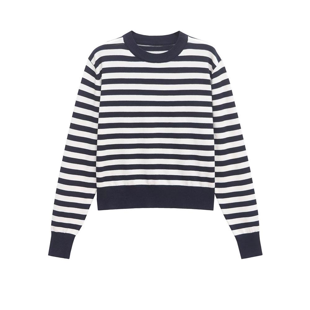 Spring 2025 Women s Striped Color Block Knit Pullover with Round Neck & Long Sleeves Large темно-синий
Spring 2025 Women s Striped Color Block Knit Pullover with Round Neck & Long Sleeves Large темно-синий