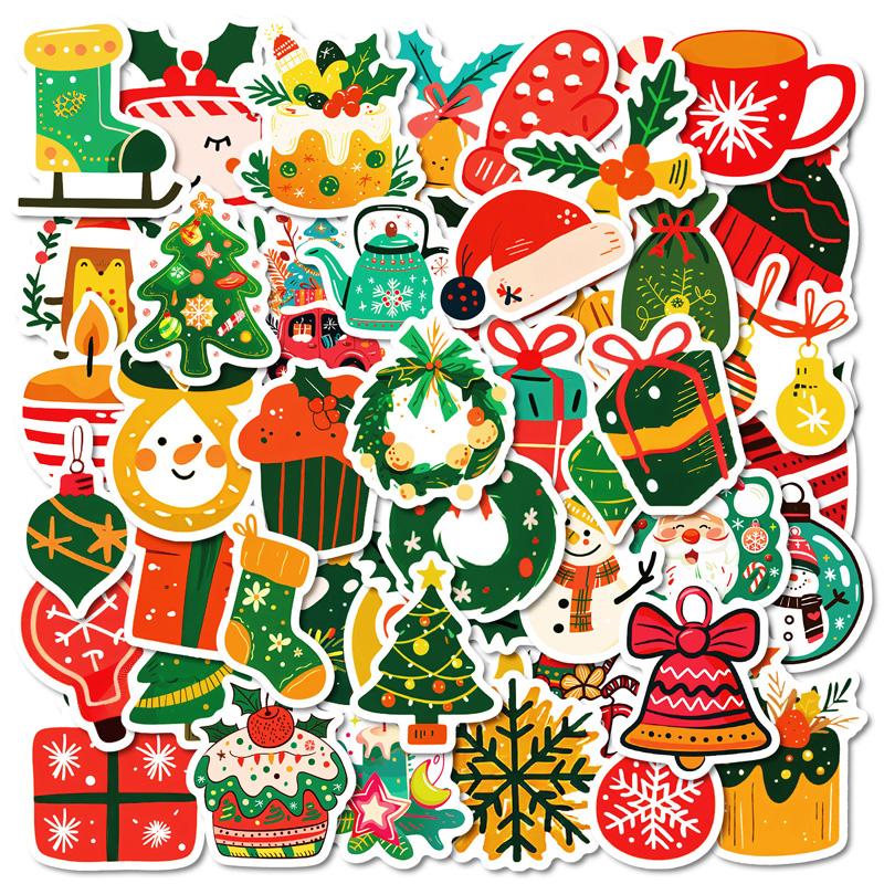 NEW 50PCS Christmas Series Stickers Cartoon Cute Style Creative Stickers Holiday Decoration Toys for Scrapbook Laptop Cups
NEW 50PCS Christmas Series Stickers Cartoon Cute Style Creative Stickers Holiday Decoration Toys for Scrapbook Laptop Cups