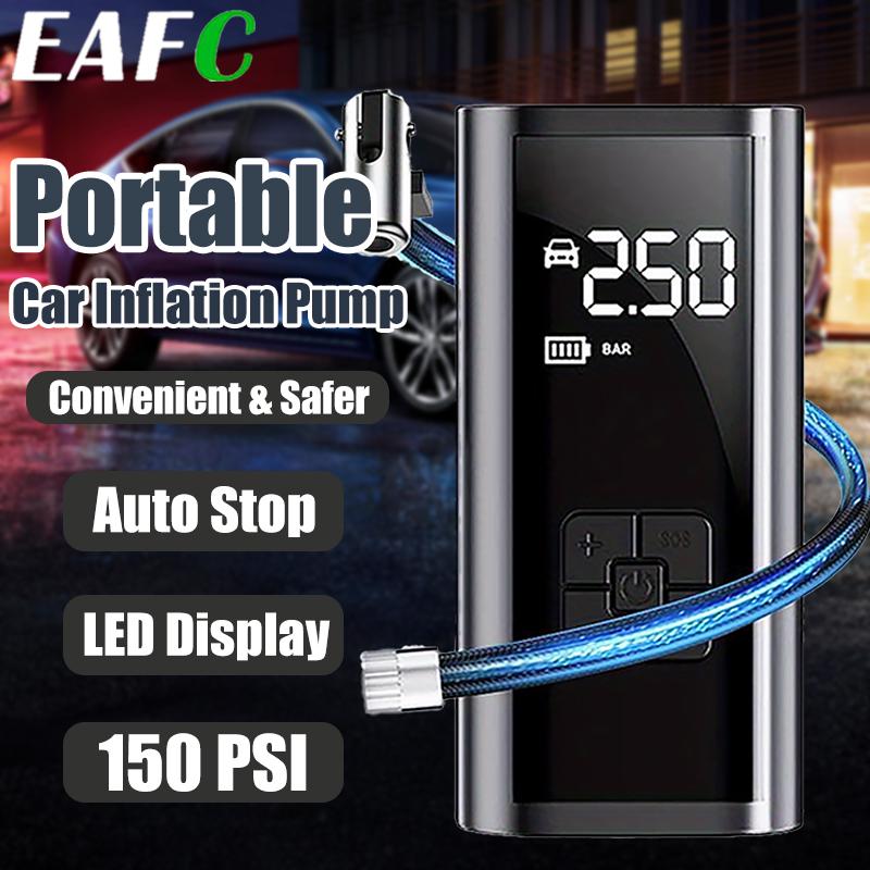 EAFC Portable Car Inflation Pump Wireless Air Compressor, Handheld Car Air Inflator - 150 PSI Fast Inflation for Car, Motorcycle, Bicycle and Ball
EAFC Portable Car Inflation Pump Wireless Air Compressor, Handheld Car Air Inflator - 150 PSI Fast Inflation for Car, Motorcycle, Bicycle and Ball