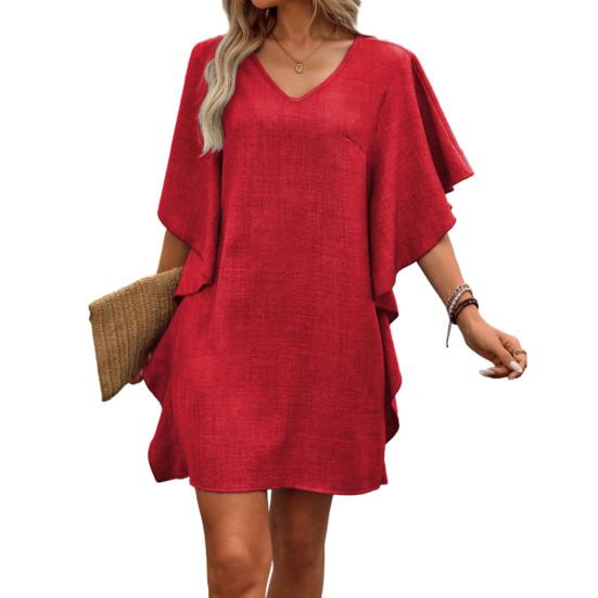 Dresses for Women V Neck Mini Sundress Ruffle Sleeve Casual Loose Boho Beach Vacation Shift S
Dresses for Women V Neck Mini Sundress Ruffle Sleeve Casual Loose Boho Beach Vacation Shift S