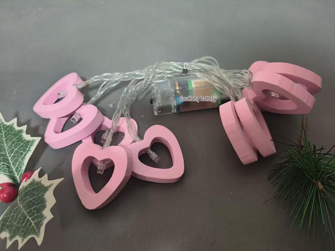 LED Wooden Heart String Lights - Valentine s, Qixi, Birthday, Proposal & Atmosphere Décor Pink heart
LED Wooden Heart String Lights - Valentine s, Qixi, Birthday, Proposal & Atmosphere Décor Pink heart