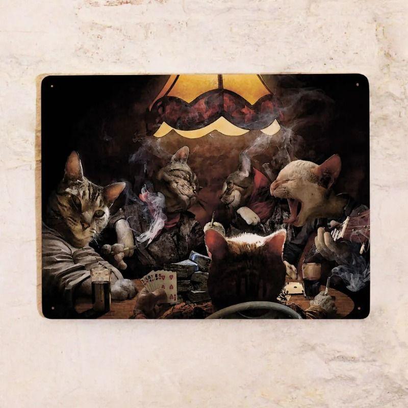 Vintage Metal Sign Cats Playing Poker 20x30 cm Wall Decor Retro
Vintage Metal Sign Cats Playing Poker 20x30 cm Wall Decor Retro