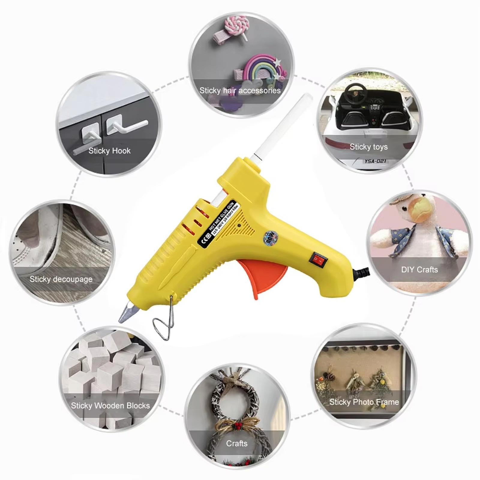 Hot Glue with 7mm & 11mm Glue Sticks for DIY Crafts -scald Design one size жовтий
Hot Glue with 7mm & 11mm Glue Sticks for DIY Crafts -scald Design one size жовтий