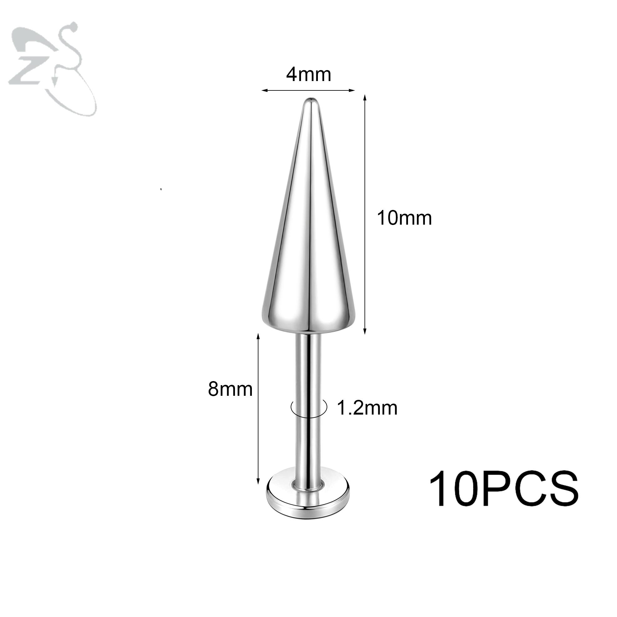 ZS 10pcs/lot 16G Long Spike Lip Rings Stainless Steel Spike Lip Studs Daith Cartilage Earrings Punk Rock Tragus Helix Piercings
ZS 10pcs/lot 16G Long Spike Lip Rings Stainless Steel Spike Lip Studs Daith Cartilage Earrings Punk Rock Tragus Helix Piercings
