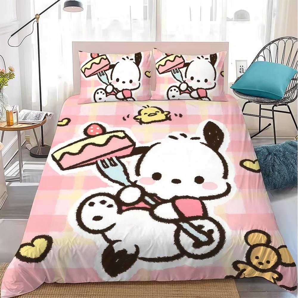 P-PochaccoS Cute Duvet Cover Set Home Style Bedding Soft Laundry Cotton Bed 3 Piece Set Student Dormitory Gift 135x200cm
P-PochaccoS Cute Duvet Cover Set Home Style Bedding Soft Laundry Cotton Bed 3 Piece Set Student Dormitory Gift 135x200cm