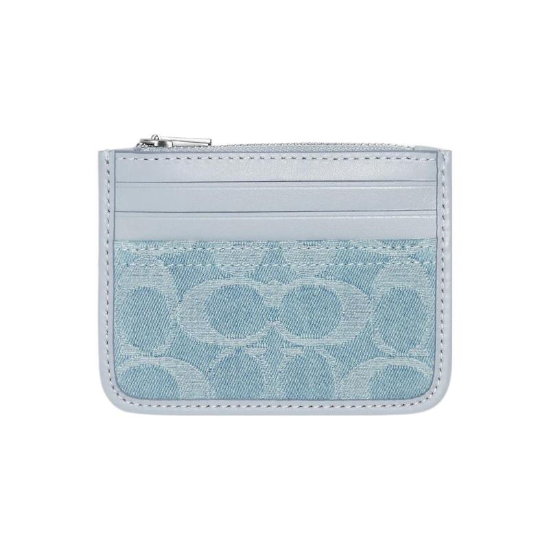 COACH Corner Zip 11 solid color classic presbyopic embossed zipper champagne fabric and cow leather wallet card holder women s blue синій
COACH Corner Zip 11 solid color classic presbyopic embossed zipper champagne fabric and cow leather wallet card holder women s blue синій