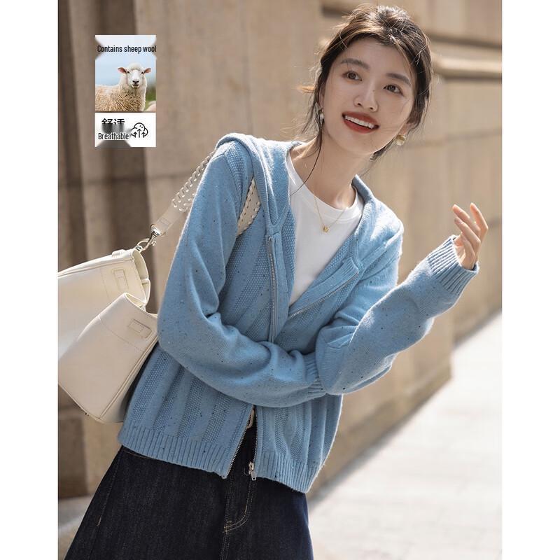Demana Women s Hooded Speckled Wool Blend Knit Cardigan S
Demana Women s Hooded Speckled Wool Blend Knit Cardigan S