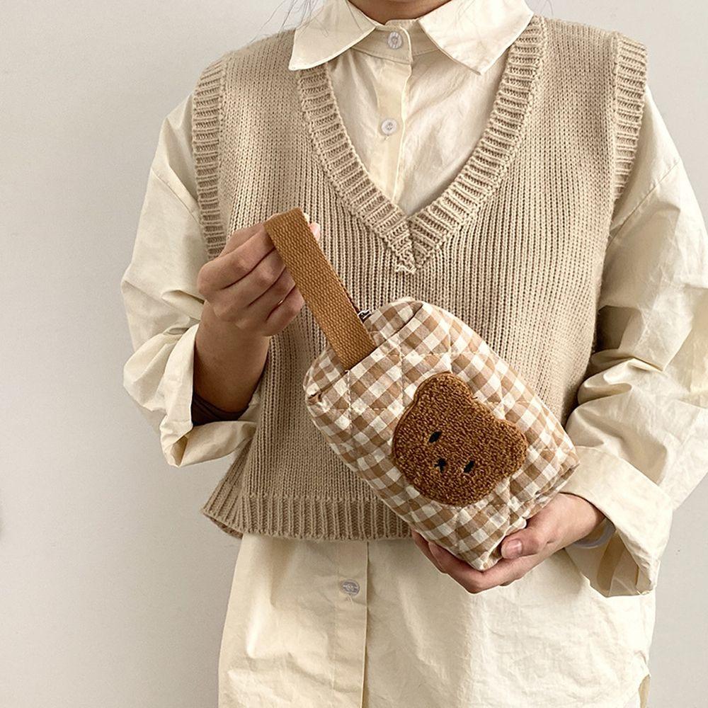 Case Portable Plaid Large Capacity Zipper Bear Storage Bag Women Cosmetic Bag Wash Bag Makeup Bag large
Case Portable Plaid Large Capacity Zipper Bear Storage Bag Women Cosmetic Bag Wash Bag Makeup Bag large