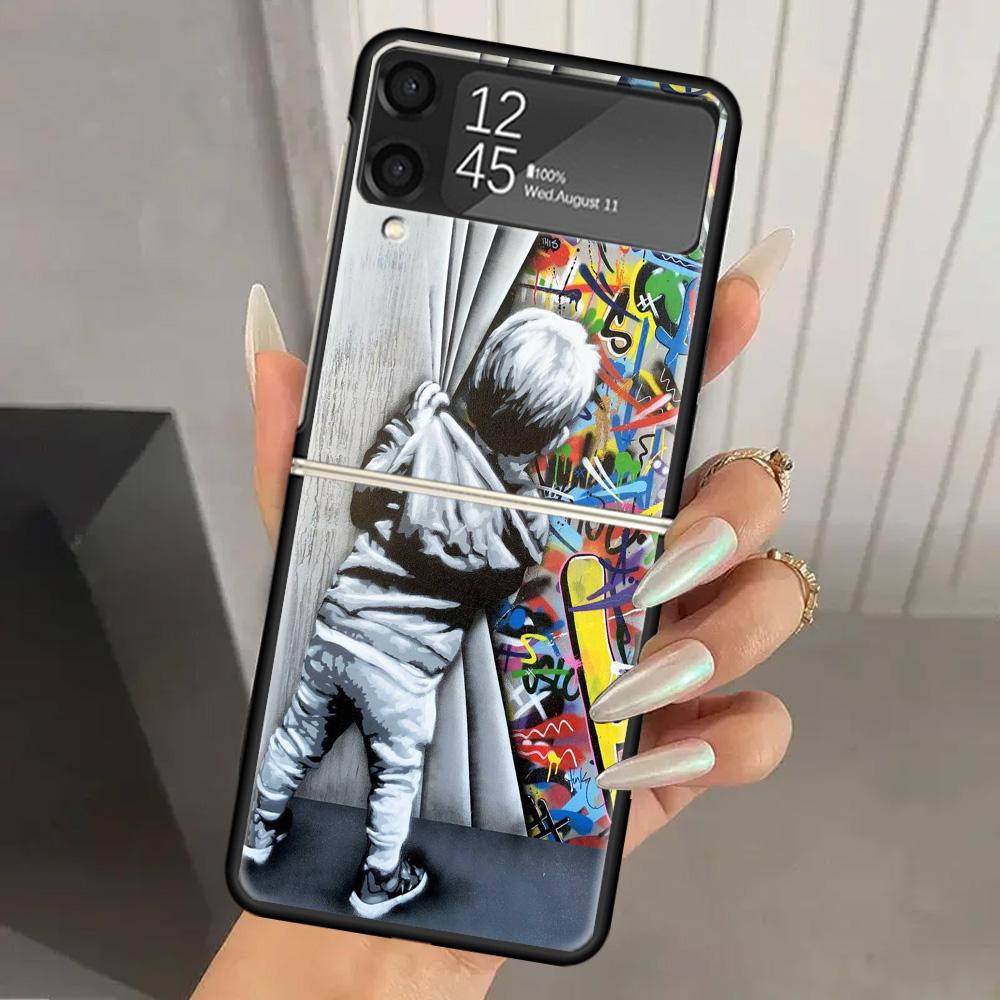 Banksy Graffiti Art Hard PC Phone Case For Samsung Galaxy Z Flip 6 5 4 3 Black Cover ZFlip6 Flip5 Flip4 5G Foldable Print Cases Samsung Z Flip 6
Banksy Graffiti Art Hard PC Phone Case For Samsung Galaxy Z Flip 6 5 4 3 Black Cover ZFlip6 Flip5 Flip4 5G Foldable Print Cases Samsung Z Flip 6