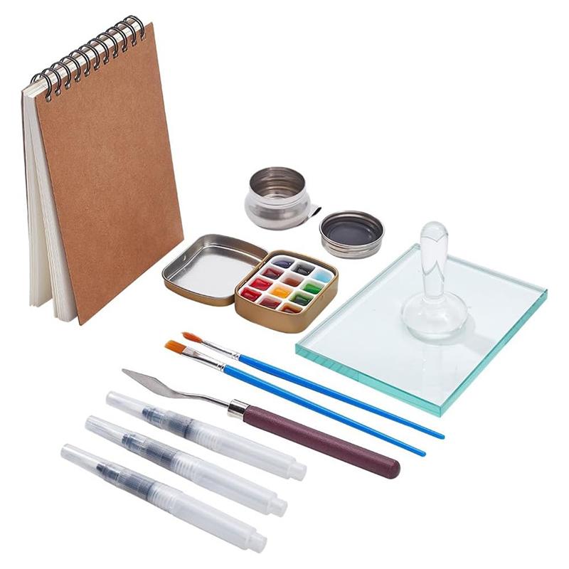 M-Modern-13 Pcs Watercolor Paint Making Tools, With Sketch Notebook Watercolor Paint Watercolor Paint Tin Cases For DIY Painting
M-Modern-13 Pcs Watercolor Paint Making Tools, With Sketch Notebook Watercolor Paint Watercolor Paint Tin Cases For DIY Painting