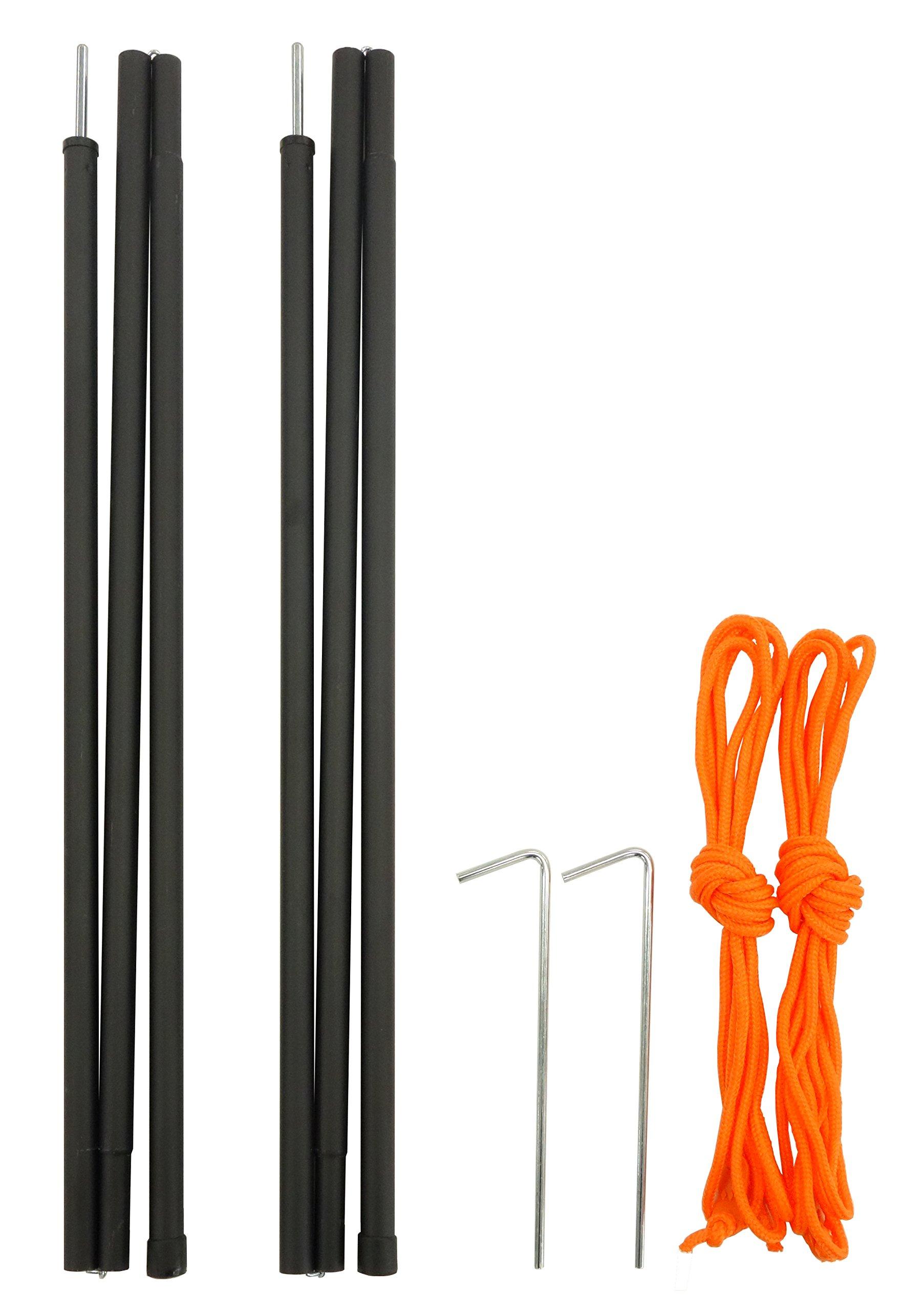 Captain Stag Parts Steel Pole Outer Diameter 16mm x Length 1600mm Set of 2 Includes 2 x 350cm Guide Ropes and 2 x 20cm Steel Pegs Black Tent/Tarp чёрный
Captain Stag Parts Steel Pole Outer Diameter 16mm x Length 1600mm Set of 2 Includes 2 x 350cm Guide Ropes and 2 x 20cm Steel Pegs Black Tent/Tarp чёрный