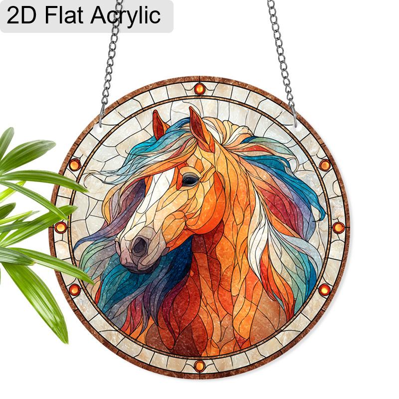 Acrylic Colorful Horse Suncatcher Stained Glass Effect Window Hanging Ornament Equestrian Lover Gifts 20cm/7.87Inch
Acrylic Colorful Horse Suncatcher Stained Glass Effect Window Hanging Ornament Equestrian Lover Gifts 20cm/7.87Inch