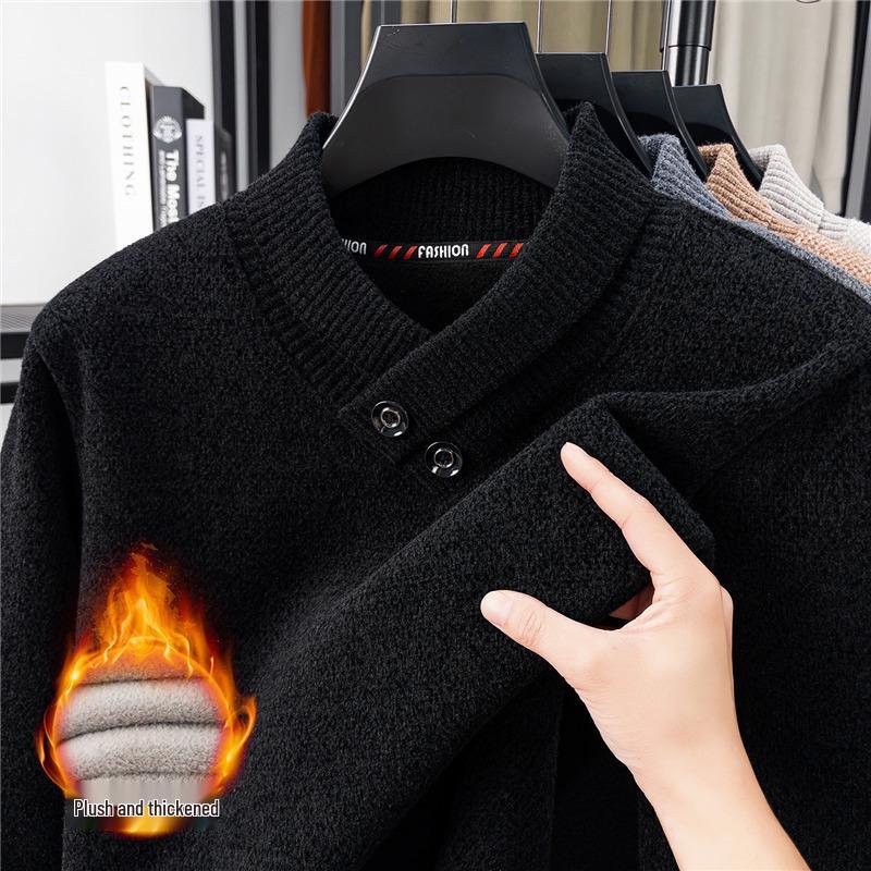 Men s Winter Mink Velvet V-Neck Sweater with Scarf Collar - Thick Warm Knit Base Layer Sweatshirt 3XL чорний
Men s Winter Mink Velvet V-Neck Sweater with Scarf Collar - Thick Warm Knit Base Layer Sweatshirt 3XL чорний
