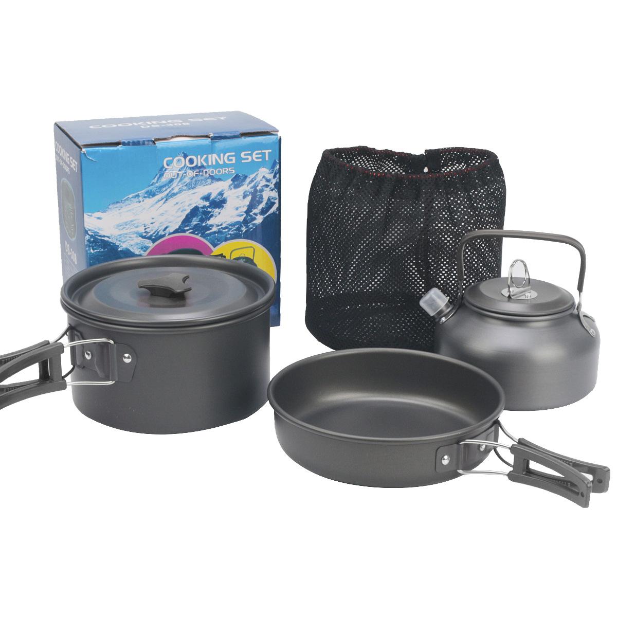 Outdoor Camping 2-3 Person Set Pot Plus Teapot Combination, Hard Aluminum Oxide Pot, Portable Camping Set Pot Combination cooking pot + frying pan + teapot
Outdoor Camping 2-3 Person Set Pot Plus Teapot Combination, Hard Aluminum Oxide Pot, Portable Camping Set Pot Combination cooking pot + frying pan + teapot