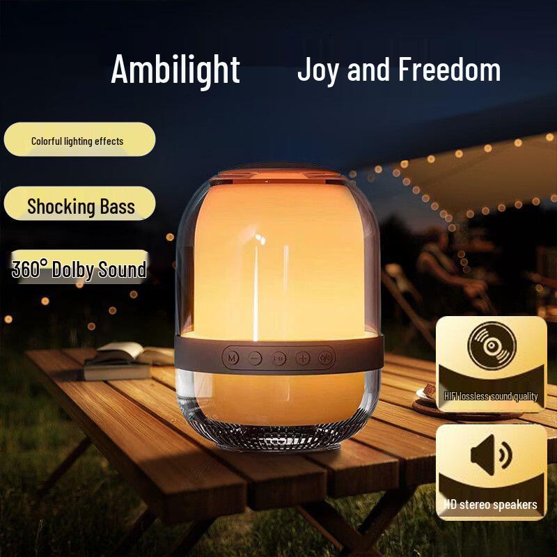 Wireless Bluetooth Speaker with Ambient Light and Subwoofer for Bedroom
Wireless Bluetooth Speaker with Ambient Light and Subwoofer for Bedroom