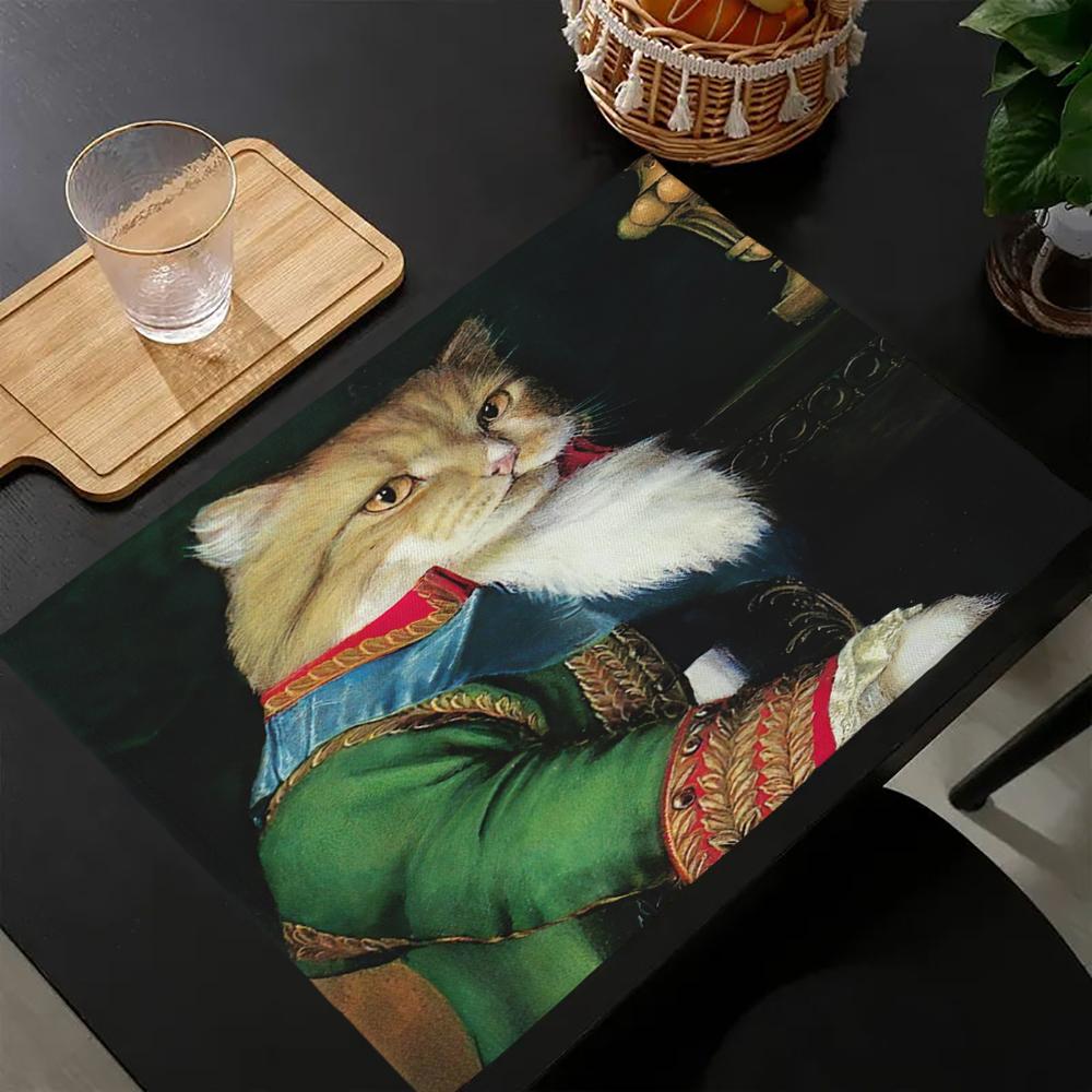 Cute Animal Cat Print Linen Dining Table Mats Kitchen Placemat 30X40cm Coasters Pads Bowl Cup Mat 30X45cm-4pcs
Cute Animal Cat Print Linen Dining Table Mats Kitchen Placemat 30X40cm Coasters Pads Bowl Cup Mat 30X45cm-4pcs