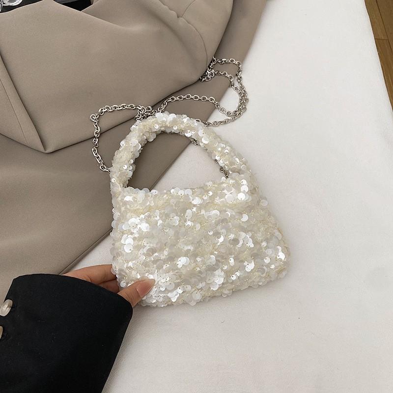 Super Fire Sequins Cloud Bag Female Out-of-street Personality Chain Cross-body All-matching Small Square Handbag білий
Super Fire Sequins Cloud Bag Female Out-of-street Personality Chain Cross-body All-matching Small Square Handbag білий
