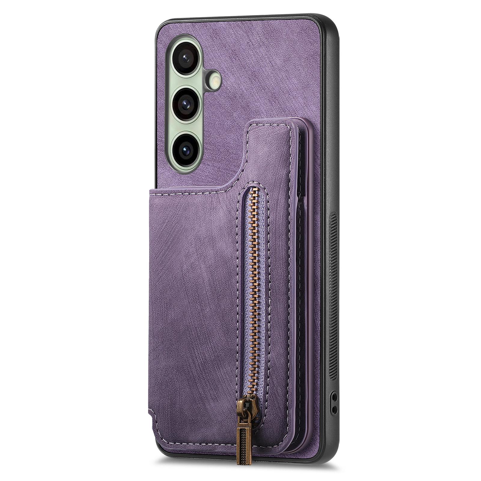 For Samsung Galaxy S25 Case with Zipper Card Holder Retro Leather TPU Phone Cover Black
For Samsung Galaxy S25 Case with Zipper Card Holder Retro Leather TPU Phone Cover Black