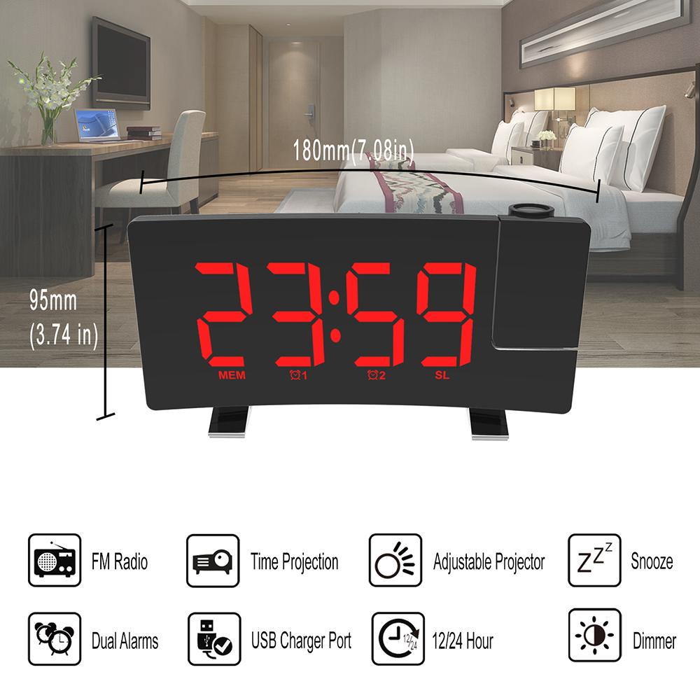 Clock Multifuctional Projection FM Radio Alarm Clock With USB Charging Port
Clock Multifuctional Projection FM Radio Alarm Clock With USB Charging Port