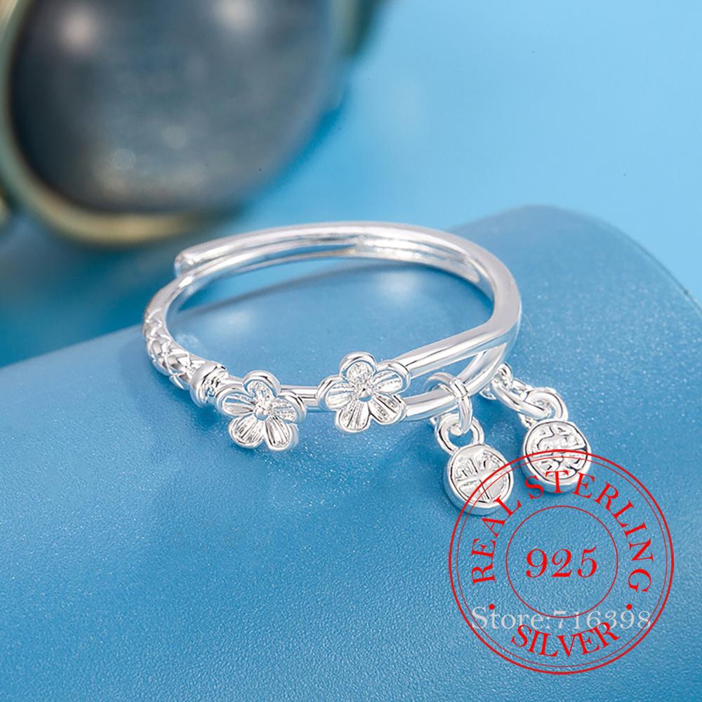 925 Sterling Silver Jewelry Flower Tassel Round Peace Finger Rings for Women Wedding Party Jewelry for Girls Friend Gift resizable
925 Sterling Silver Jewelry Flower Tassel Round Peace Finger Rings for Women Wedding Party Jewelry for Girls Friend Gift resizable