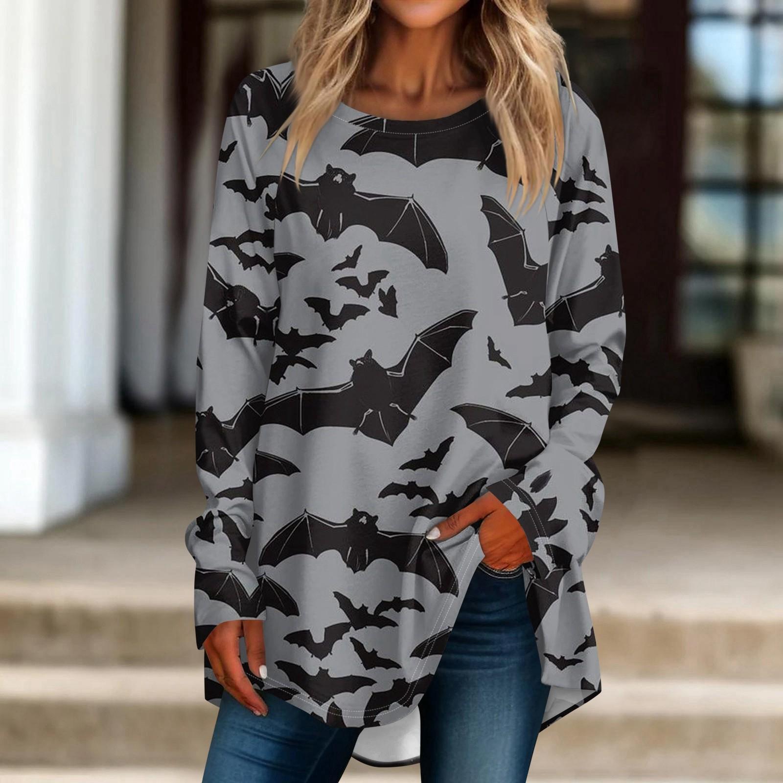 Женская повседневная футболка больших размеров с длинными рукавами и круглым вырезом, футболка с принтом на Хэллоуин, верхний пуловер L
Женская повседневная футболка больших размеров с длинными рукавами и круглым вырезом, футболка с принтом на Хэллоуин, верхний пуловер L
