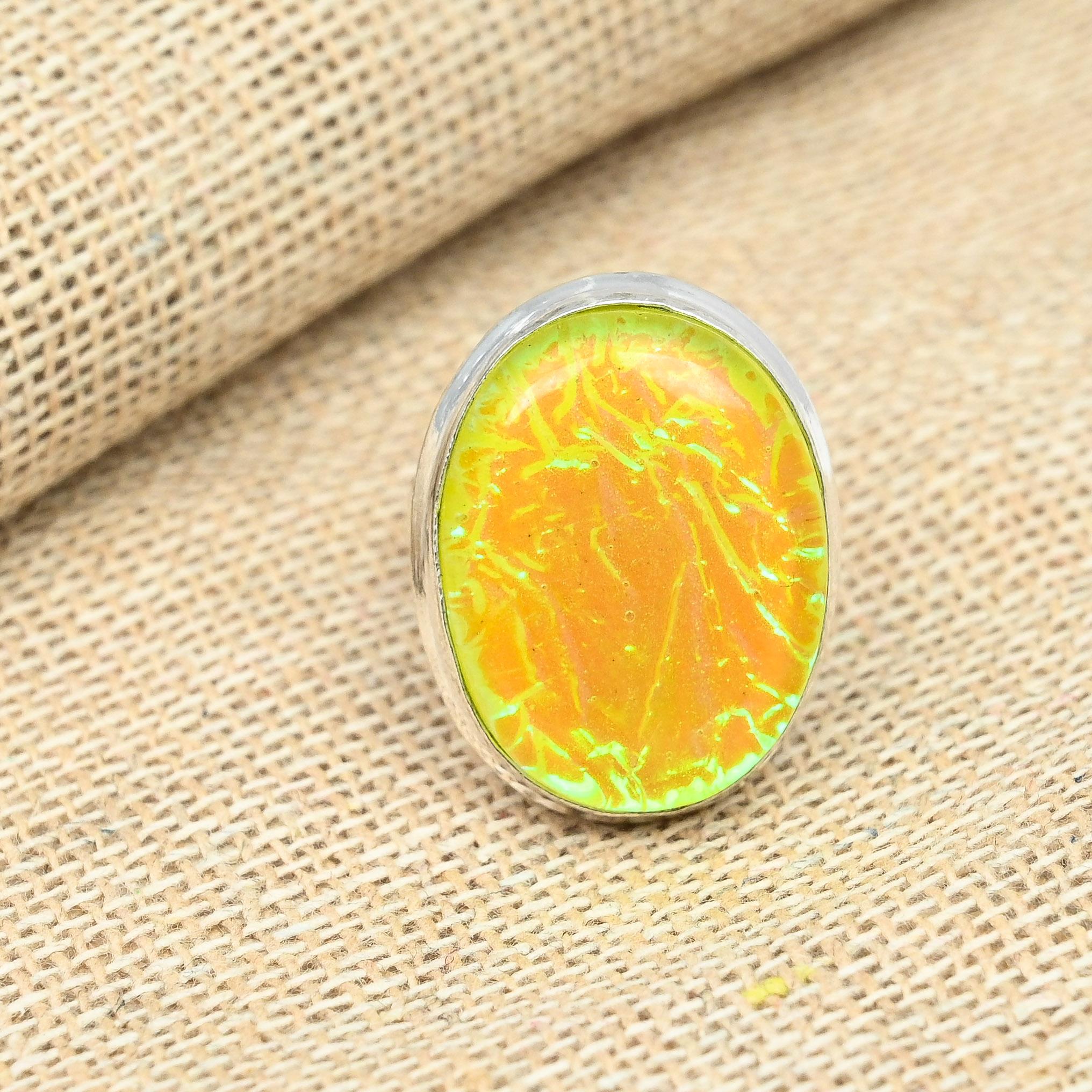 Желтый австралийский тройной опаловый драгоценный камень 925 пробы Серебряное обручальное кольцо ручной работы 10 жёлтый
Желтый австралийский тройной опаловый драгоценный камень 925 пробы Серебряное обручальное кольцо ручной работы 10 жёлтый