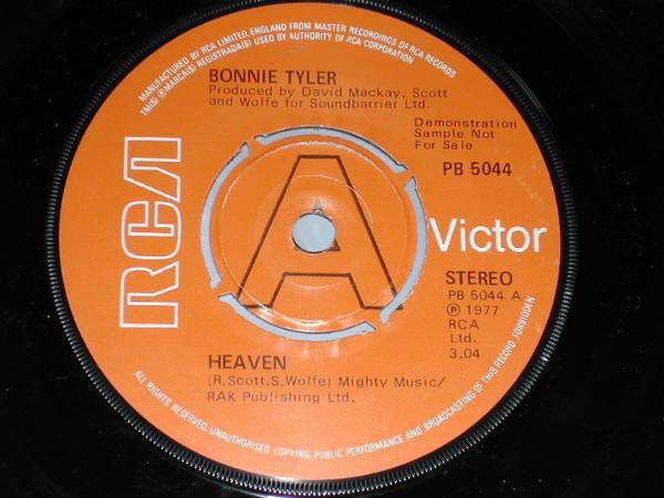 7inch Record BONNIE TYLER Heaven Heres Monday PB5044 RCA Victor 1977 UK Rock Used
7inch Record BONNIE TYLER Heaven Heres Monday PB5044 RCA Victor 1977 UK Rock Used
