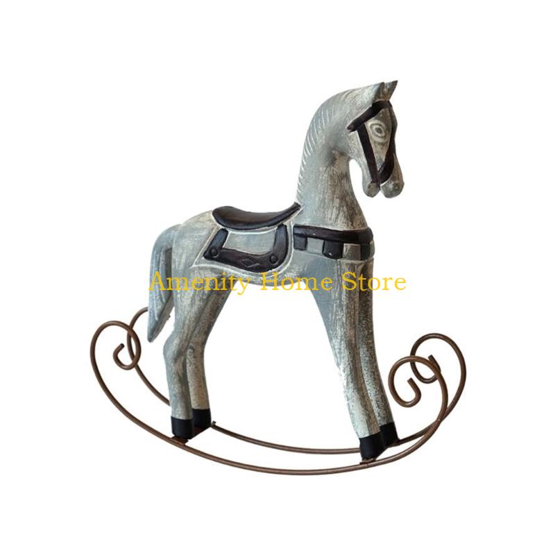 F26C Wooden Rocking Horses Statues Sculptures Animal Statue Collectibles Figurines Ornament for Office Home Decorations
F26C Wooden Rocking Horses Statues Sculptures Animal Statue Collectibles Figurines Ornament for Office Home Decorations