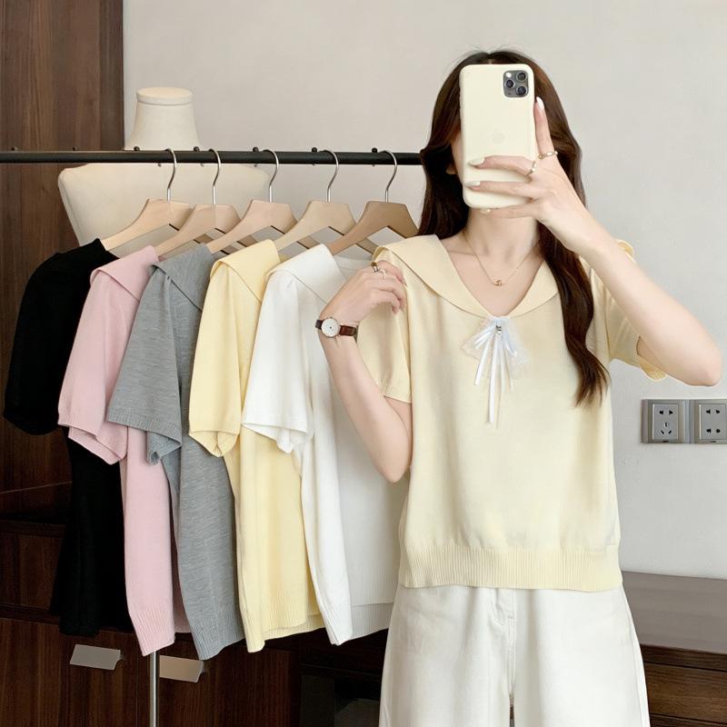 Plus Size Women s Ice Silk Knit Top - Loose-Fit, Short-Sleeved, Doll Collar for Summer 4XL сірий колір
Plus Size Women s Ice Silk Knit Top - Loose-Fit, Short-Sleeved, Doll Collar for Summer 4XL сірий колір