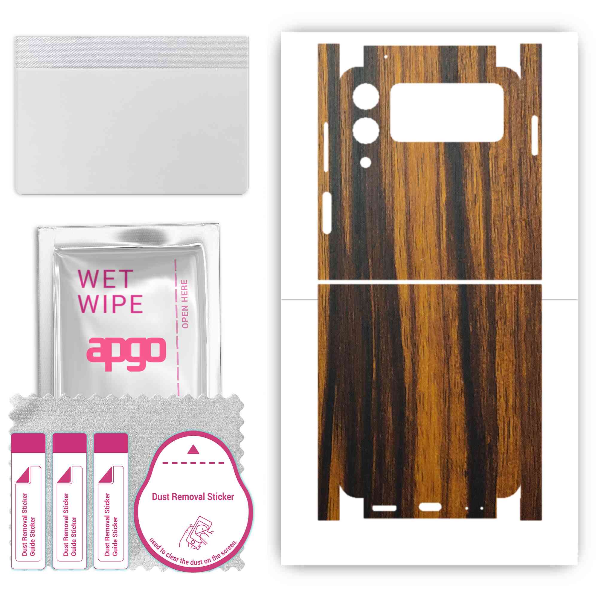 apgo Protective Skin Sticker for the back+sides compatible with Samsung Galaxy Z Flip 3, Full Wrap Film, Foil, Vinyl - Pattern Tigerwood
apgo Protective Skin Sticker for the back+sides compatible with Samsung Galaxy Z Flip 3, Full Wrap Film, Foil, Vinyl - Pattern Tigerwood