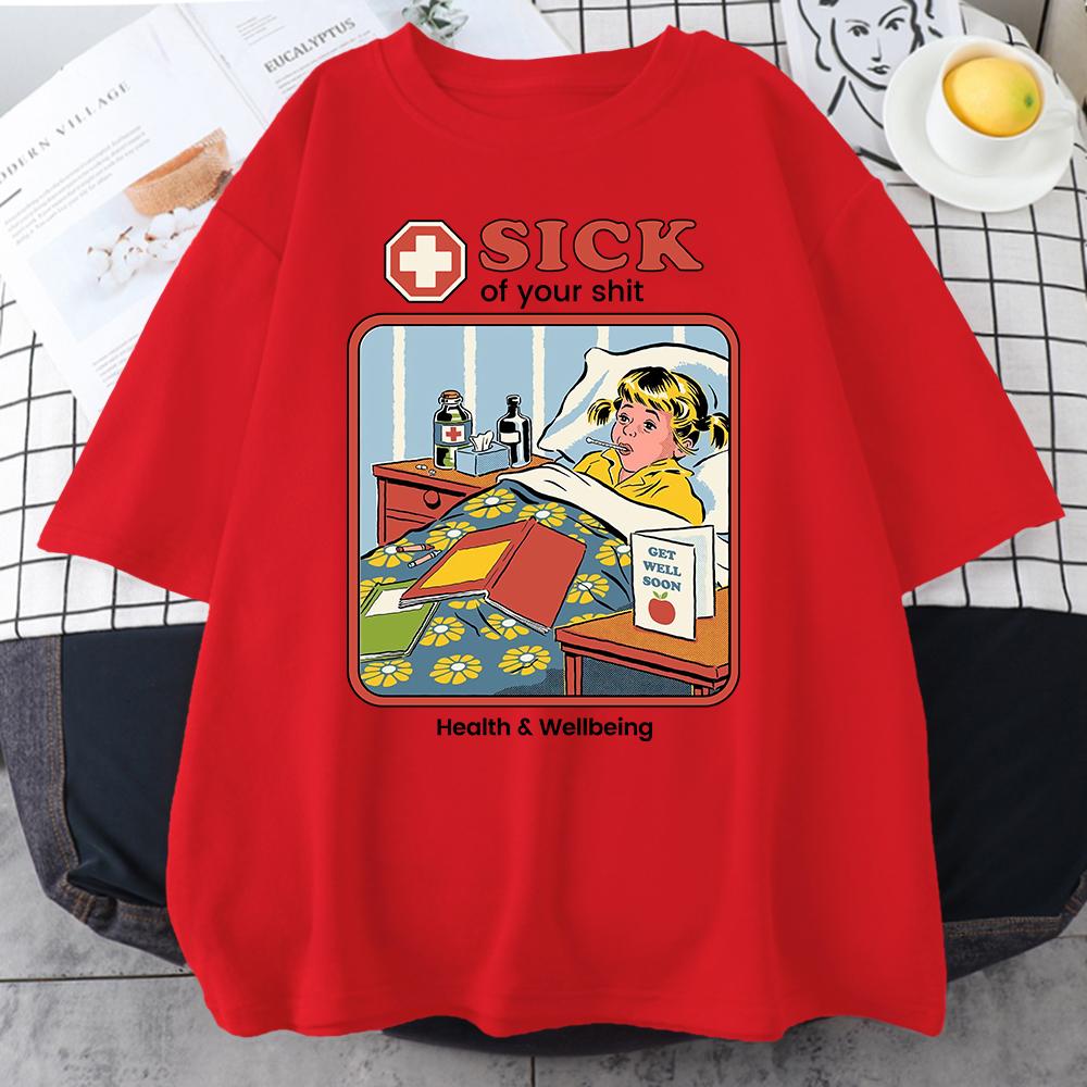 Horror Comic Series Sick Of Yourshit Health Wellbeing Unisex Clothes Soft Summer Cotton TShirts Street T Shirts Street Loose Top S
Horror Comic Series Sick Of Yourshit Health Wellbeing Unisex Clothes Soft Summer Cotton TShirts Street T Shirts Street Loose Top S