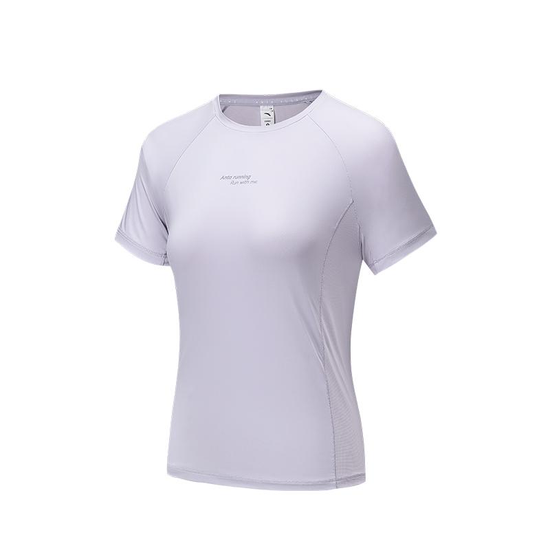Anta Comfortable Simple Lightweight Versatile Letter Round Neck Pullover Short Sleeve T-Shirt Women Tops Light-Purple Gray 162535106-3 M
Anta Comfortable Simple Lightweight Versatile Letter Round Neck Pullover Short Sleeve T-Shirt Women Tops Light-Purple Gray 162535106-3 M