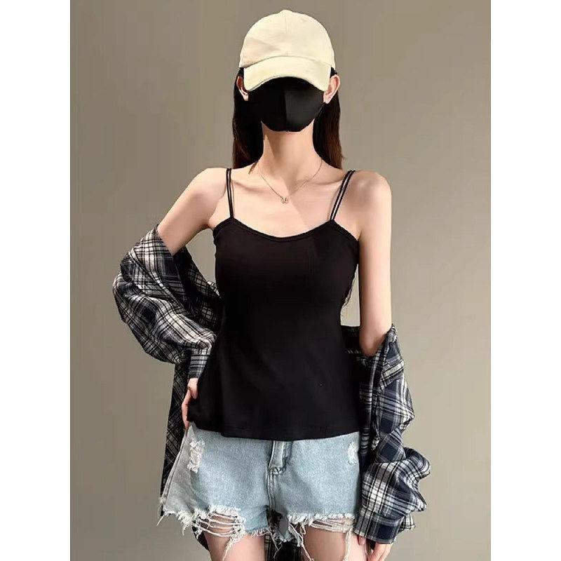 Plus-Size Women s Camisole with Chest Pads, Summer New Style, Tummy-Concealing, Slimming, Sleeveless Top for Outerwear Black 4XL
Plus-Size Women s Camisole with Chest Pads, Summer New Style, Tummy-Concealing, Slimming, Sleeveless Top for Outerwear Black 4XL