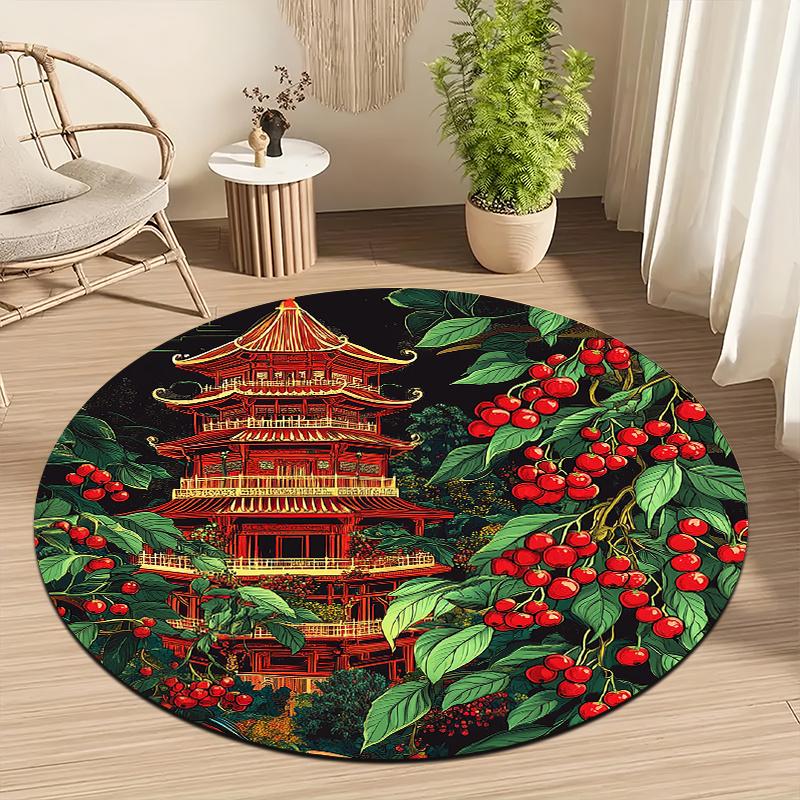 Tower and Berry Theme Flannel-printed round floor mats are slip-resistant Suitable living room bedroom terrace garden carpets 60cm
Tower and Berry Theme Flannel-printed round floor mats are slip-resistant Suitable living room bedroom terrace garden carpets 60cm
